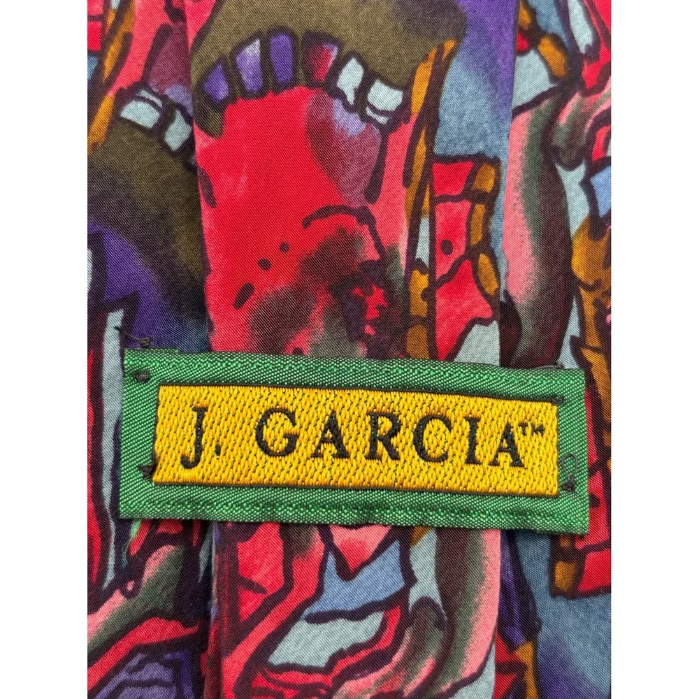 J Garcia Lady With Elaborate Headdress Collection Six Men's Abstract Art Necktie